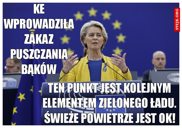 KE wprowadziła zakaz puszczania bąków