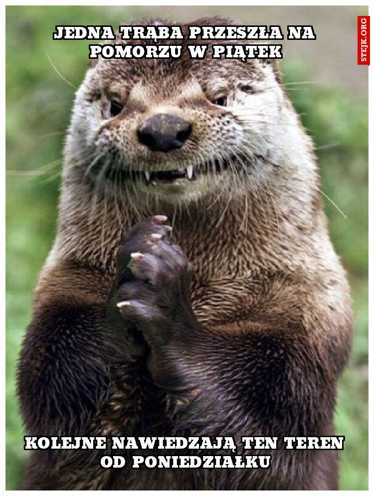 Jedna TrąBa przeszła na Pomorzu w Piątek