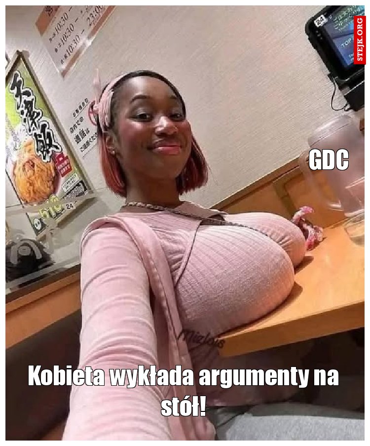 Kobieta wykłada argumenty na stół!