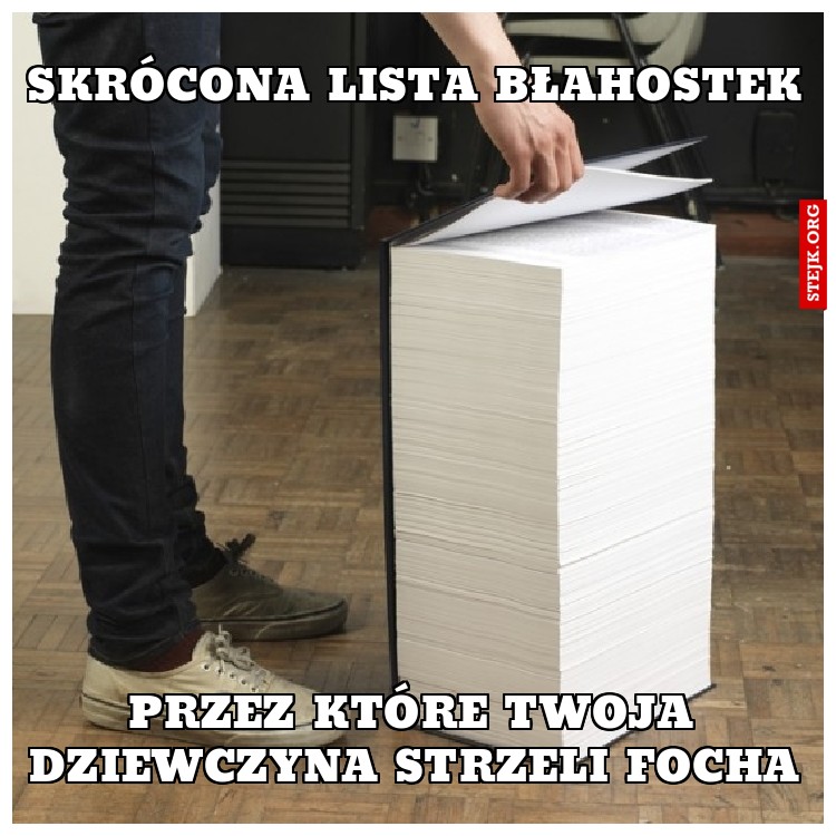 Skrócona lista błahostek