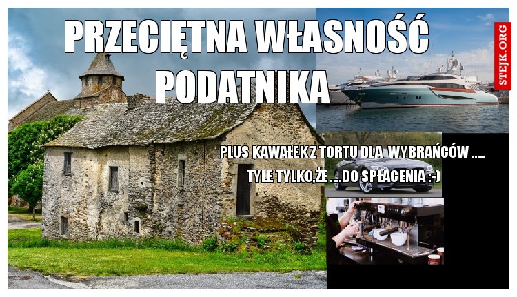 PRZECIĘTNA WŁASNOŚĆ PODATNIKA 