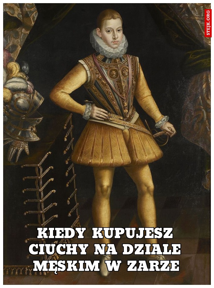 Kiedy kupujesz ciuchy na dziale męskim w Zarze