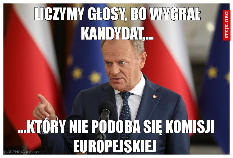 Liczymy głosy, bo wygrał kandydat,...