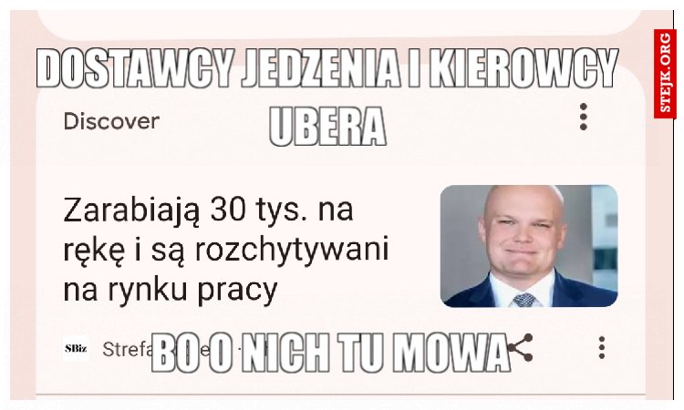 Dostawcy jedzenia i kierowcy ubera