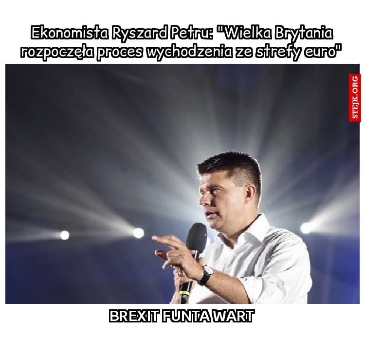 Ekonomista Ryszard Petru: "Wielka Brytania rozpoczęła proces wychodzenia ze strefy euro"