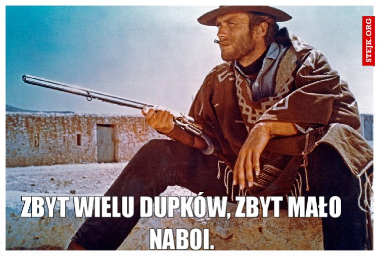 Zbyt wielu dupków, zbyt mało naboi.