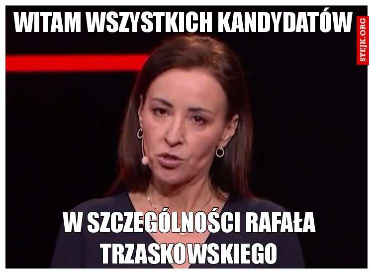 Witam wszystkich kandydatów