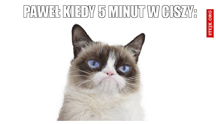 PAWEŁ KIEDY 5 MINUT W CISZY: