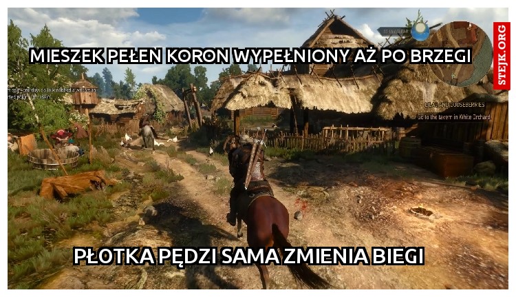 Mieszek pełen koron, wypełniony aż po brzegi 