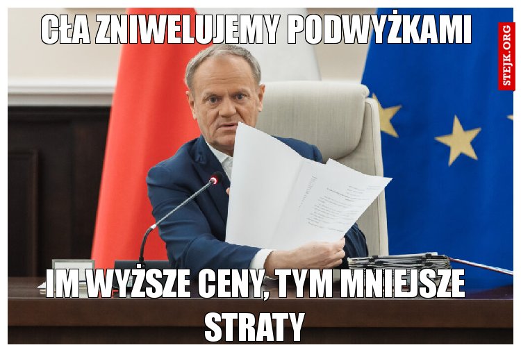 Cła zniwelujemy podwyżkami