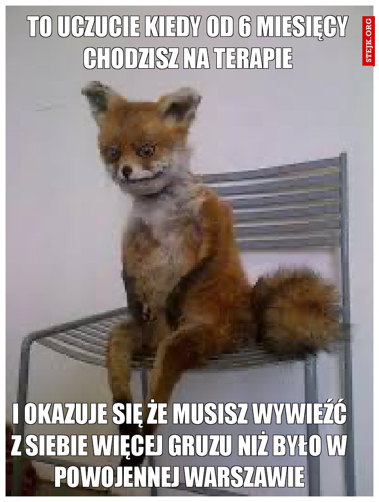 To uczucie kiedy od 6 miesięcy chodzisz na terapie
